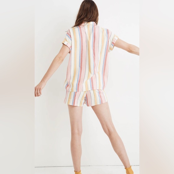Madewell Bedtime Pajama  in Rainbow Stripe set - Picture 2 of 8
